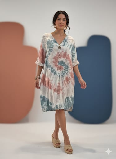 vestido lino corto
