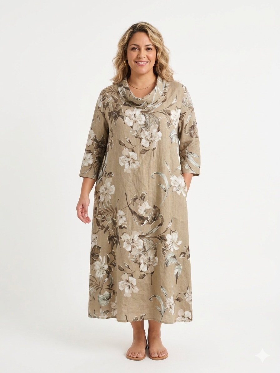 Vest lino estampado