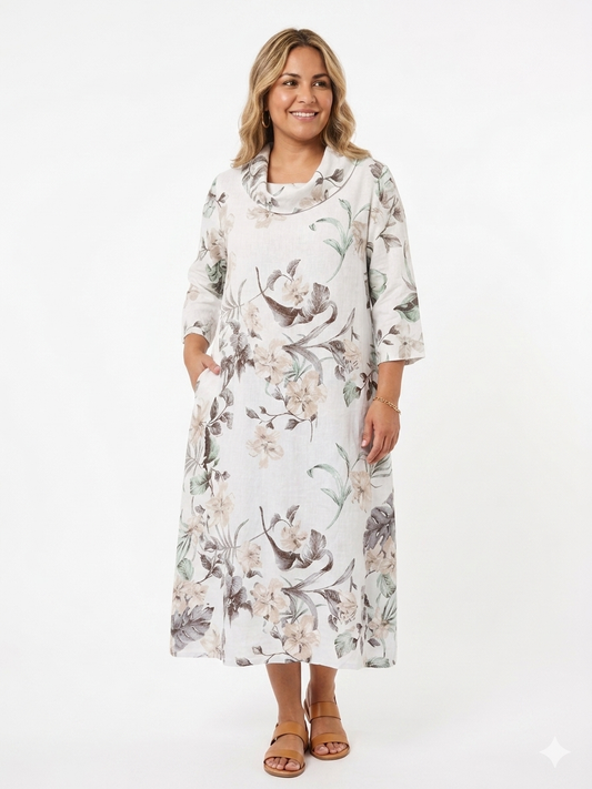 Vest lino estampado