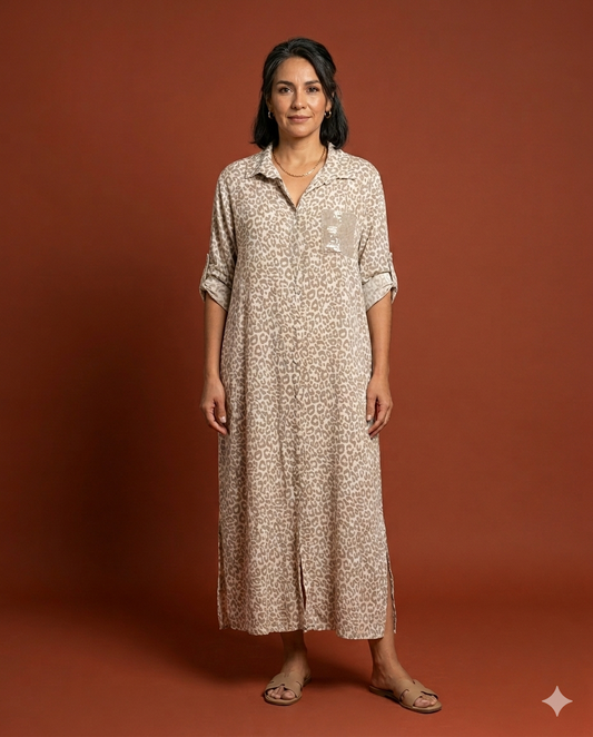 Vestido animal print
